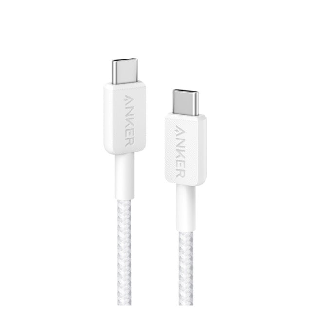 Anker 322 USB-C To USB-C Cable 6ft (Braided) White - A81F6P21