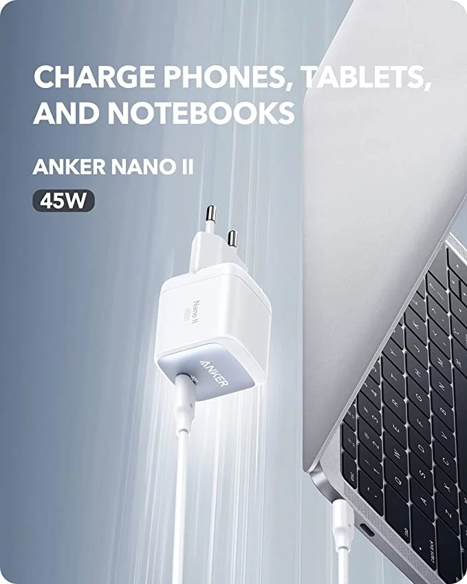 Buy Anker Nano II 45W EU Plug – White from Anker BD at a low price in Bangladesh
