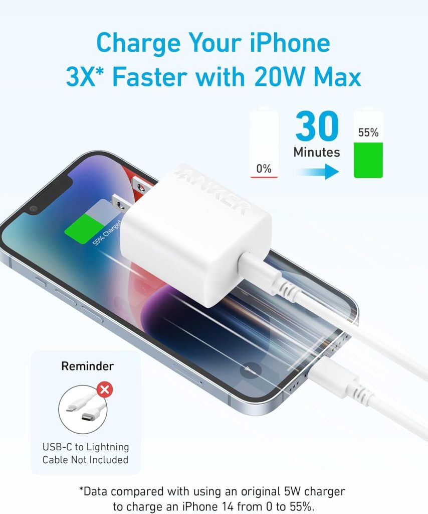 Buy Anker 20W USB C Fast Wall Charger Block from Anker BD at a low price in Bangladesh